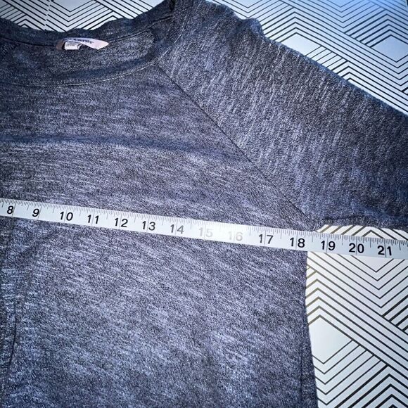 Juicy Couture Sweater Women’s Size XL Blue Heathered Long Sleeve Twist Front EUC - Picture 3 of 5